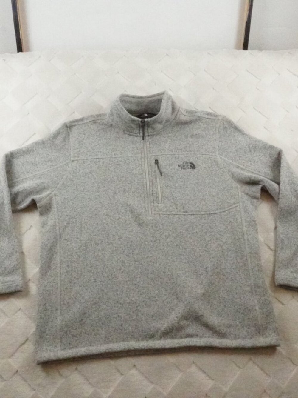 The North Face Gordon Lynos 1/4th Zip Fleece Pullover Mens 2XL Gray